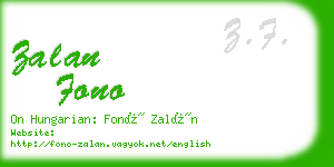 zalan fono business card